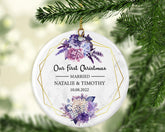 Personalised First Christmas as Married ornament, First Christmas ornament, First Christmas Married ornament, Newlywed's Christmas ornament - Craftellery